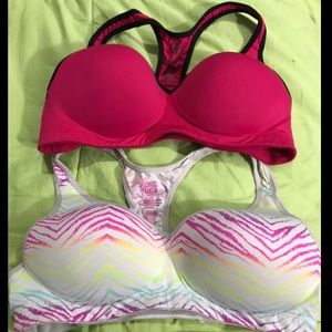 Victoria’s Secret PINK yoga push up sports bras